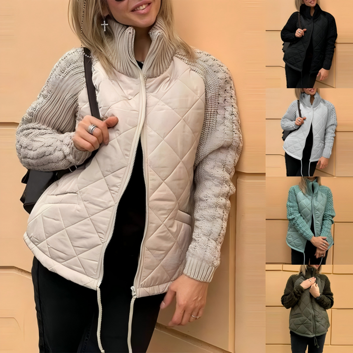 Aura Knit Patchwork Puffy Jacket