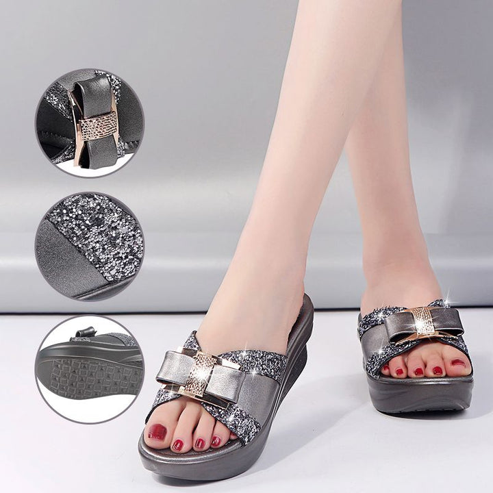Sandals with Slanted Heel Lifting