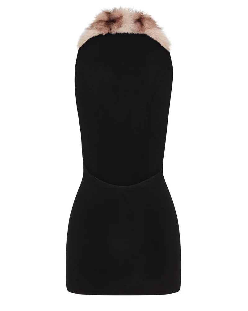 Velura™ Patchwork Halter Mini Dress