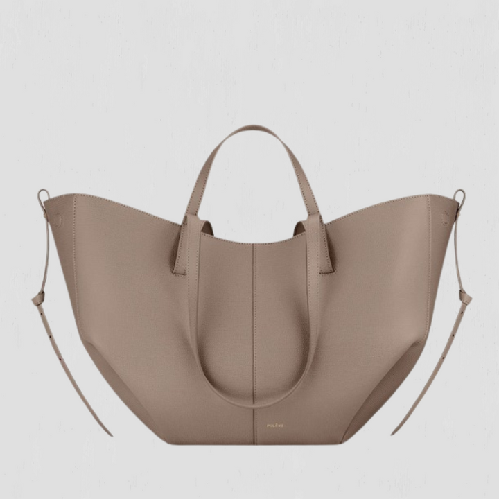 Pernilla – Fitted tote bag with side ruching