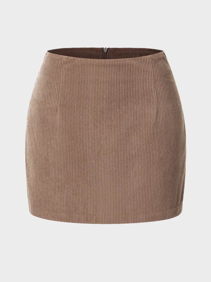 Mini A-line Corduroy Casual Skirt
