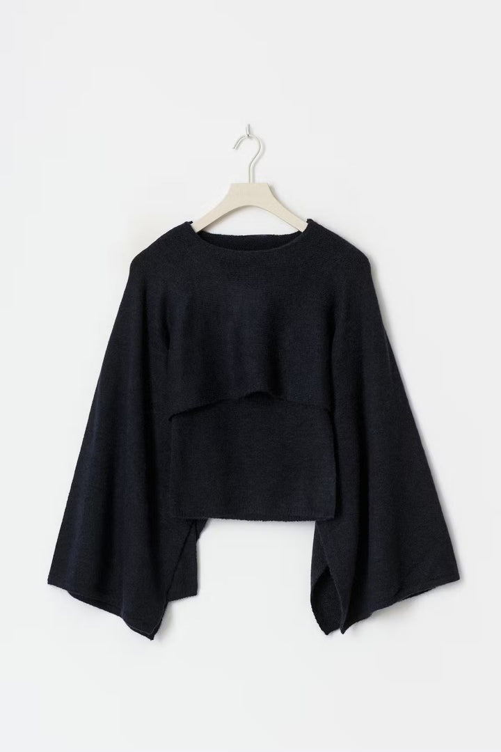 Knitted cape top