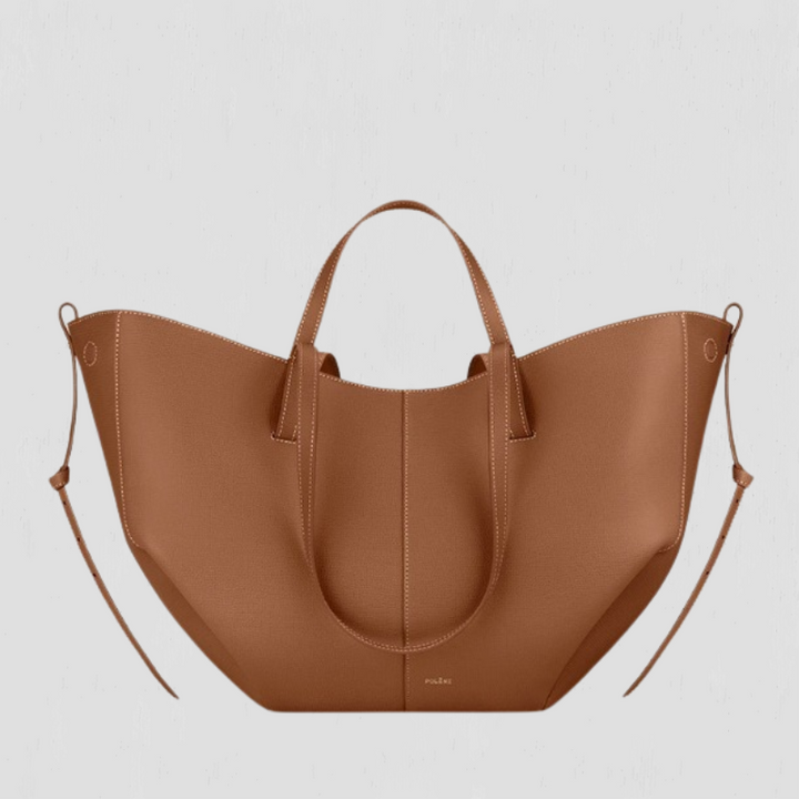 Pernilla – Fitted tote bag with side ruching