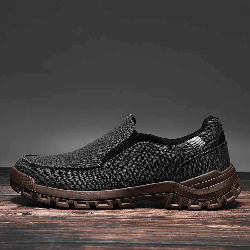 Men's Comfortable Non-Slip Pigskin Slip-On Casual Walking Shoes
