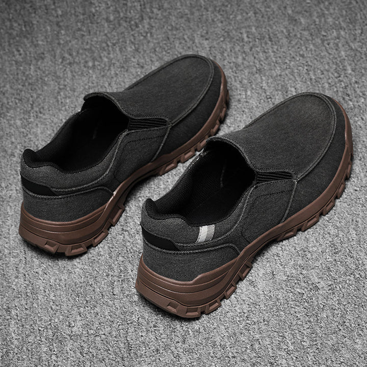 Men's Comfortable Non-Slip Pigskin Slip-On Casual Walking Shoes