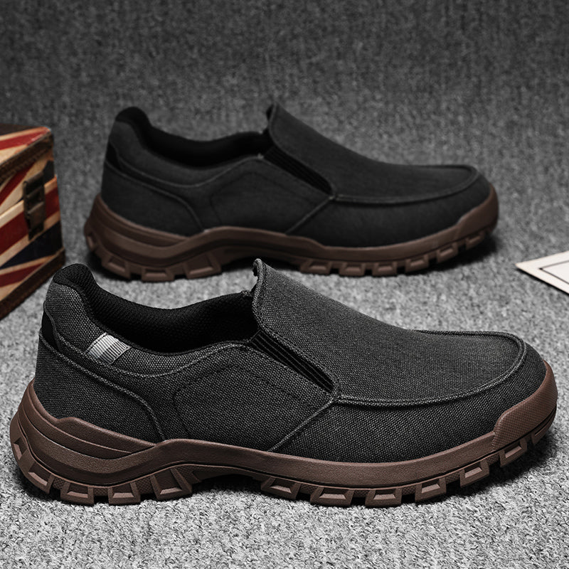 Men's Comfortable Non-Slip Pigskin Slip-On Casual Walking Shoes