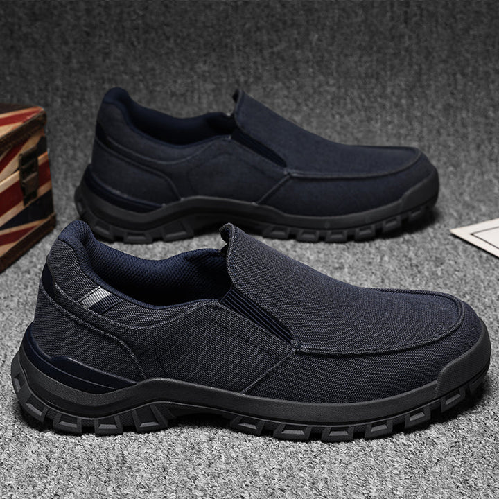 Men's Comfortable Non-Slip Pigskin Slip-On Casual Walking Shoes