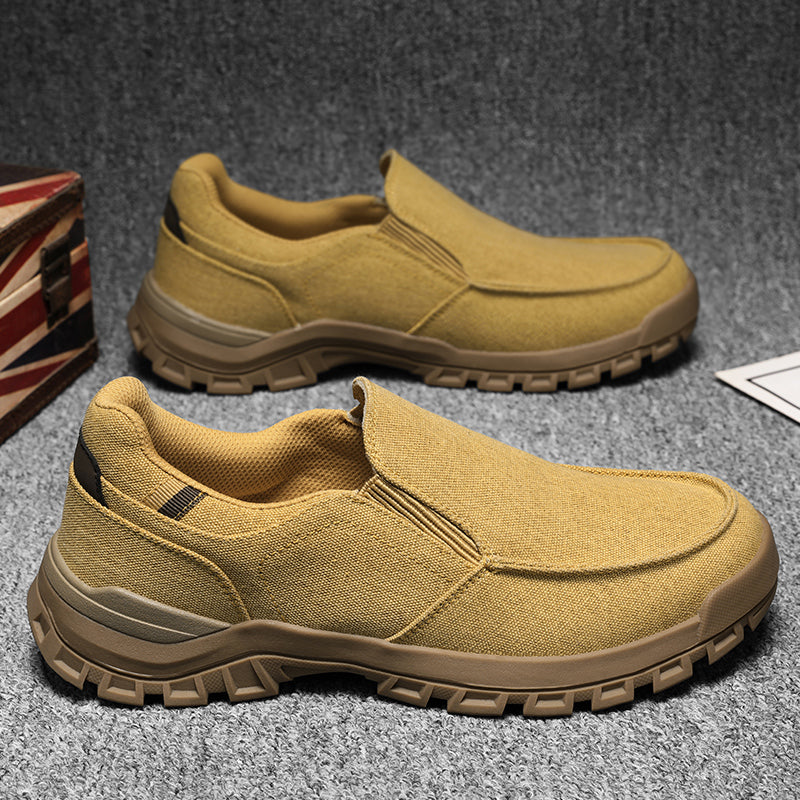 Men's Comfortable Non-Slip Pigskin Slip-On Casual Walking Shoes