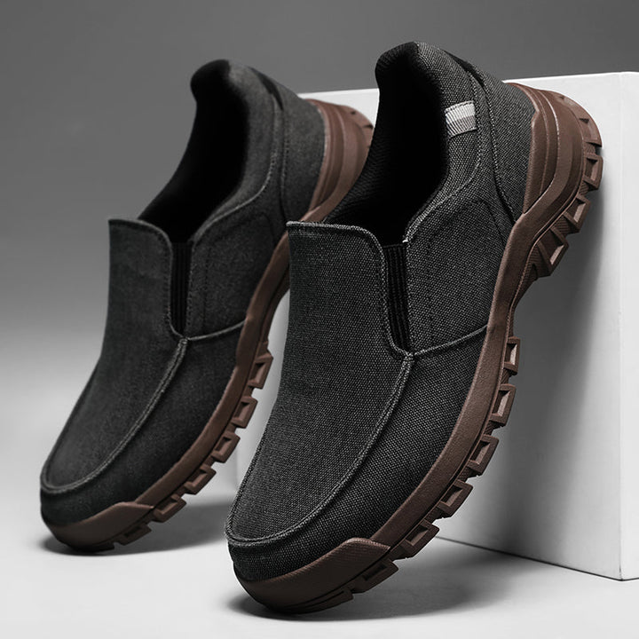 Men's Comfortable Non-Slip Pigskin Slip-On Casual Walking Shoes