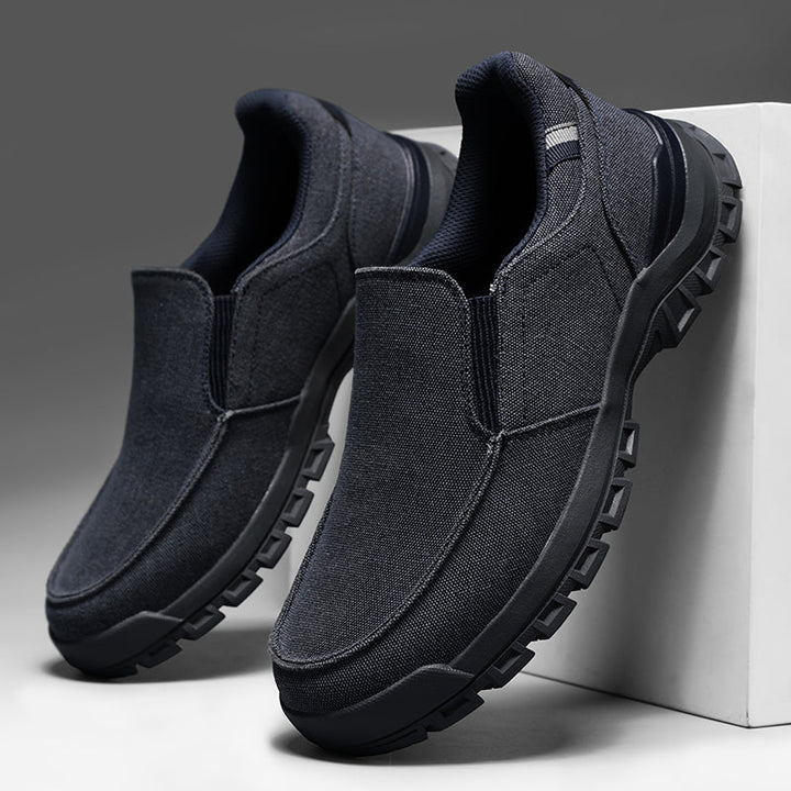 Men's Comfortable Non-Slip Pigskin Slip-On Casual Walking Shoes