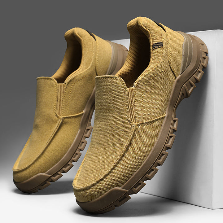 Men's Comfortable Non-Slip Pigskin Slip-On Casual Walking Shoes