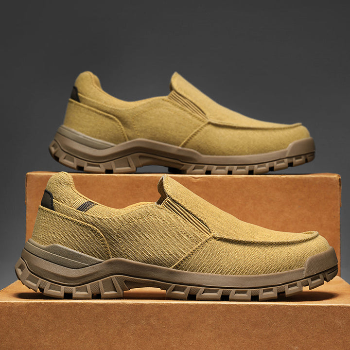 Men's Comfortable Non-Slip Pigskin Slip-On Casual Walking Shoes