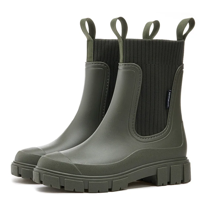 Non-Slip Waterproof Thick Sole Mid-Calf Boots