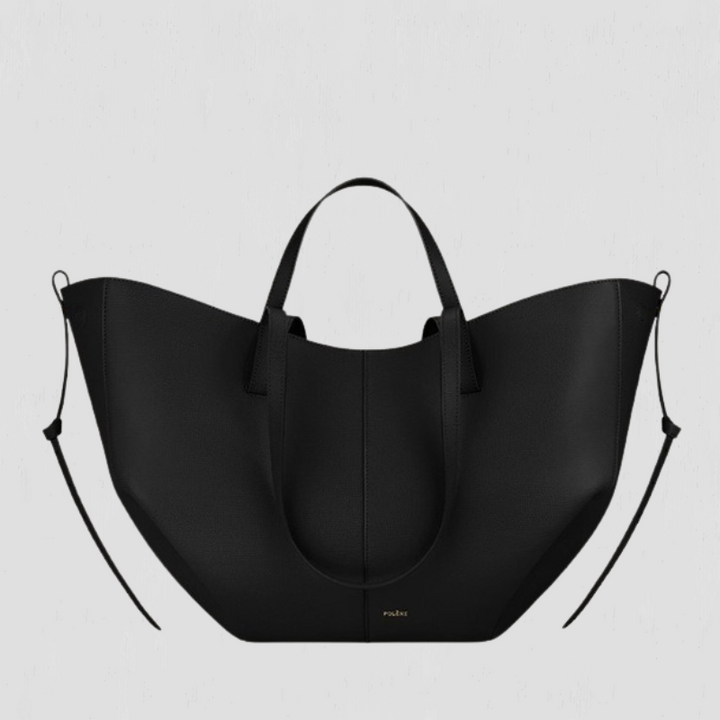 Pernilla – Fitted tote bag with side ruching
