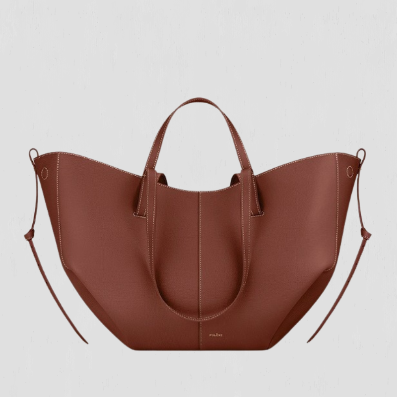 Pernilla – Fitted tote bag with side ruching