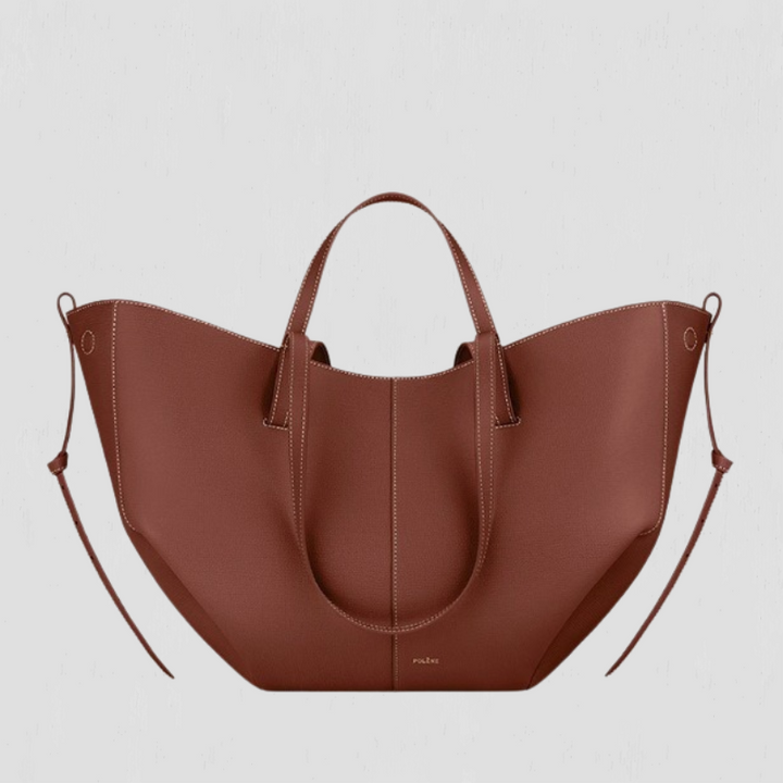 Pernilla – Fitted tote bag with side ruching