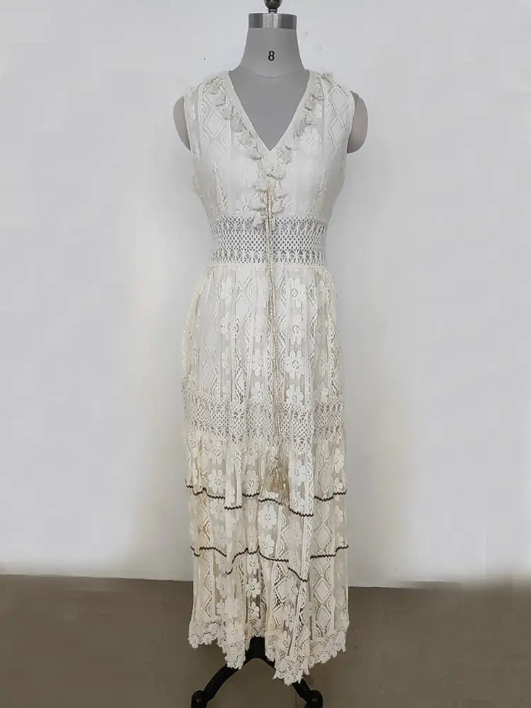 Ärmelloses Boho-Sommerkleid