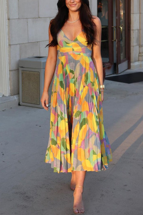 Aurelle Pleated Cami Dress