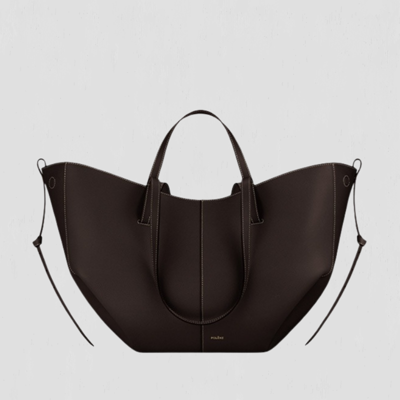 Pernilla – Fitted tote bag with side ruching