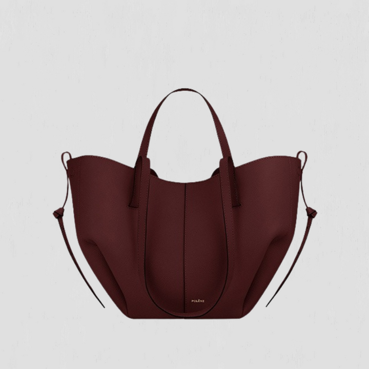 Pernilla – Fitted tote bag with side ruching