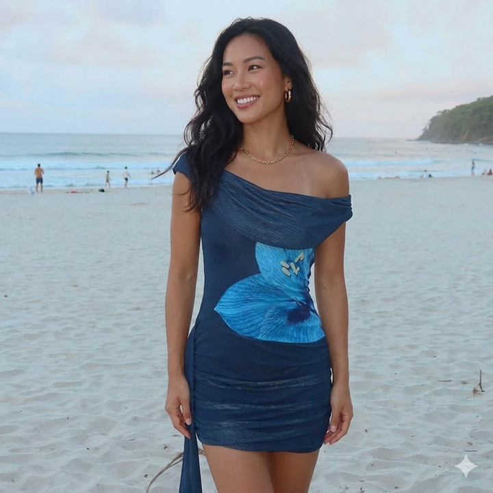 Nova Draped Midi Dress