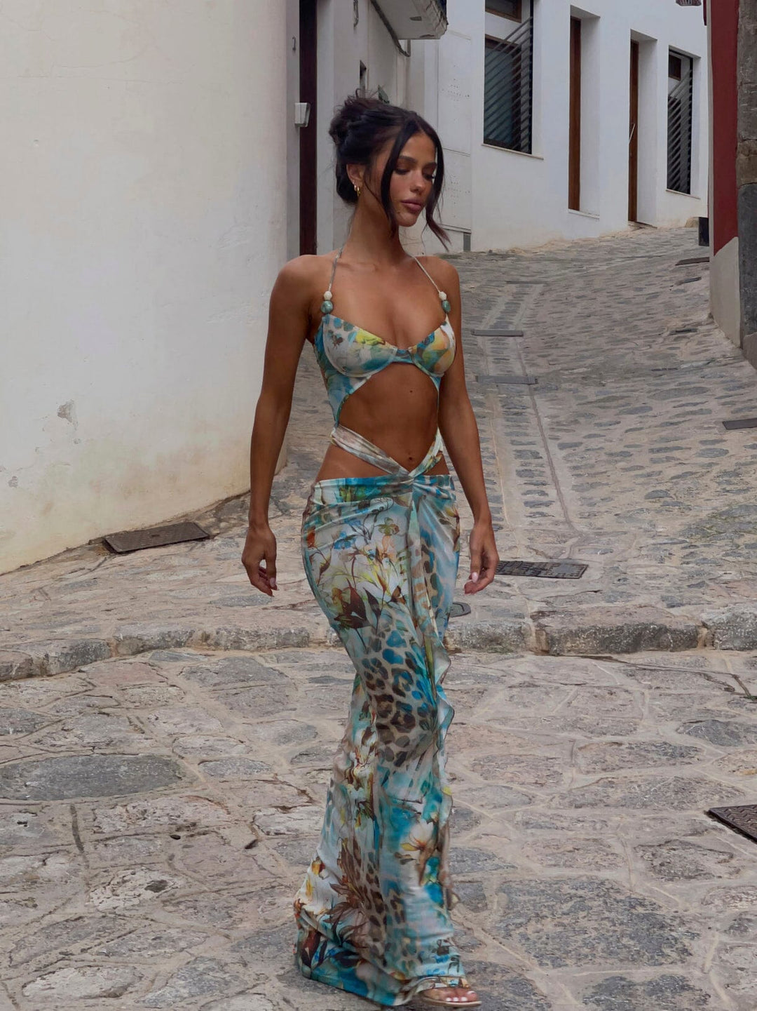 Solara™ Lace-Up Backless Beach Dress