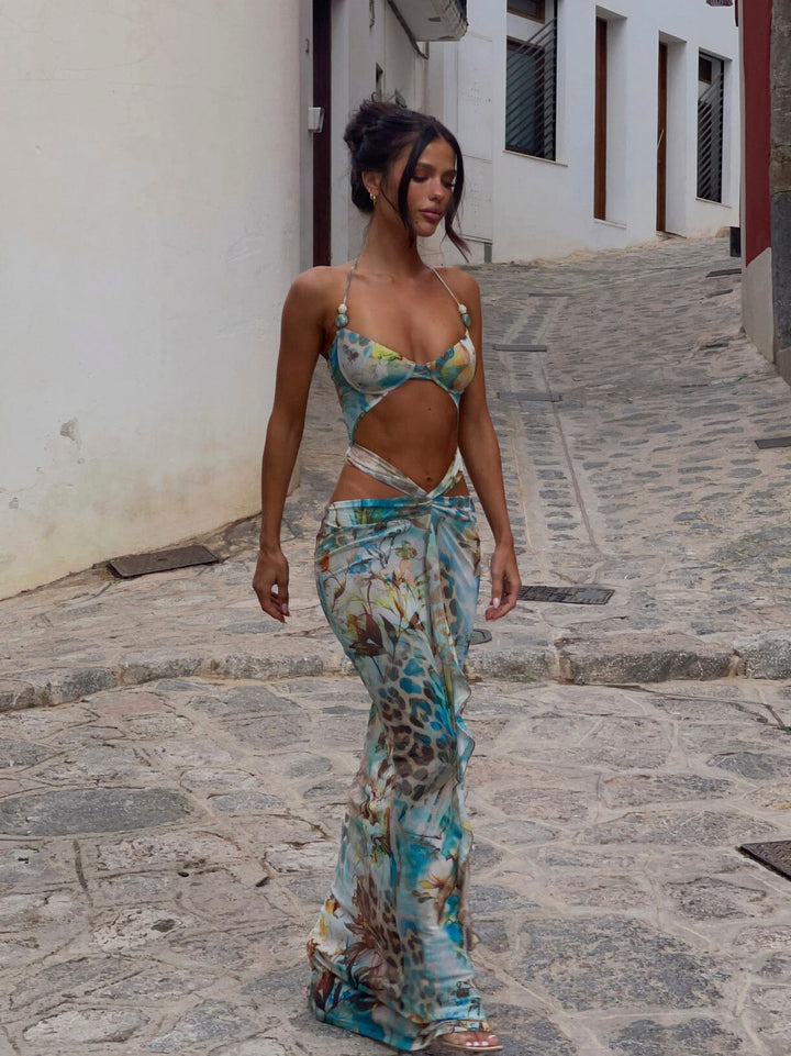 Solara™ Lace-Up Backless Beach Dress