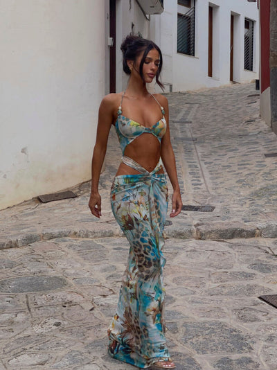 Solara™ Lace-Up Backless Beach Dress