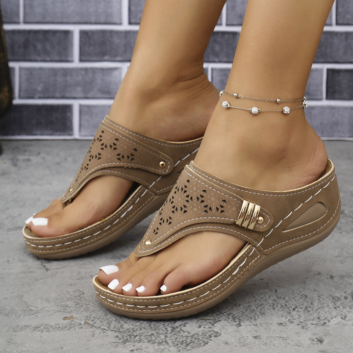 SoleilStep™ Hollow Platform Sandals