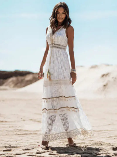 Ärmelloses Boho-Sommerkleid