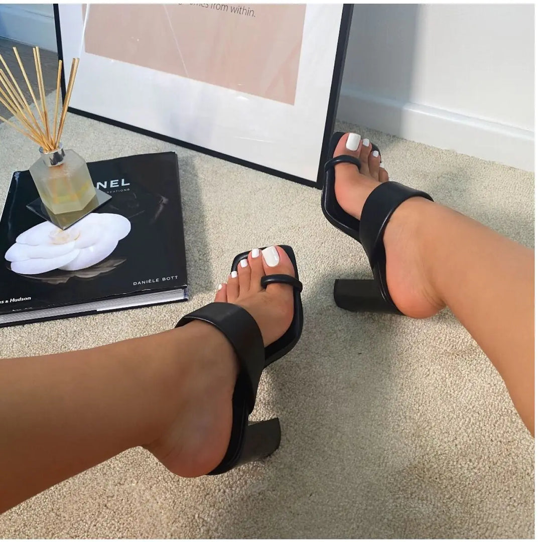 Slip-On Toe Ring Heels