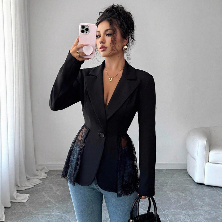 Zekye™ Lace Waist Slimming A-Line Blazer