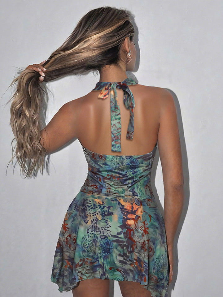 Island Muse Halter Mini Dress