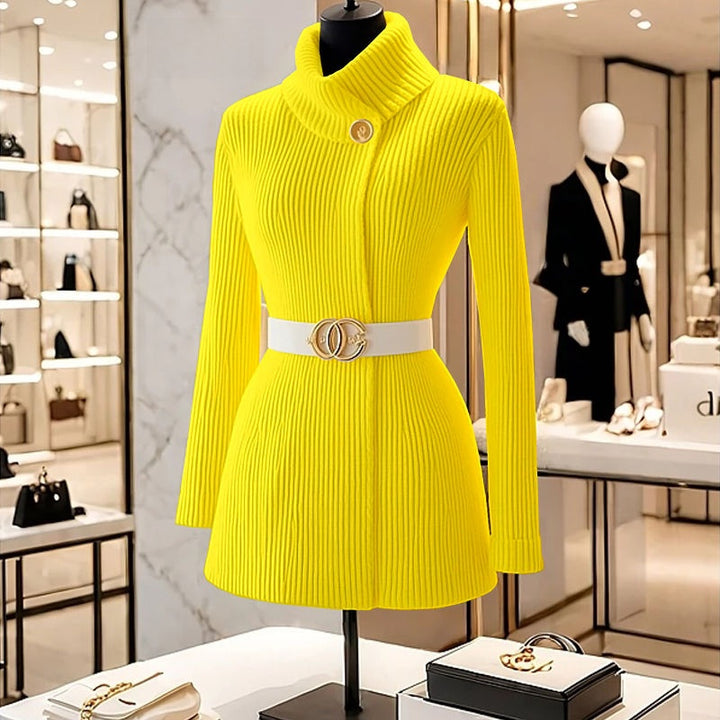 French Knit Cardigan Striped Sweater