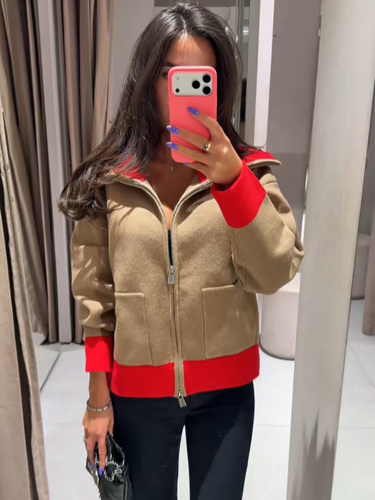The Alessia™ Contrast Knit Jacket