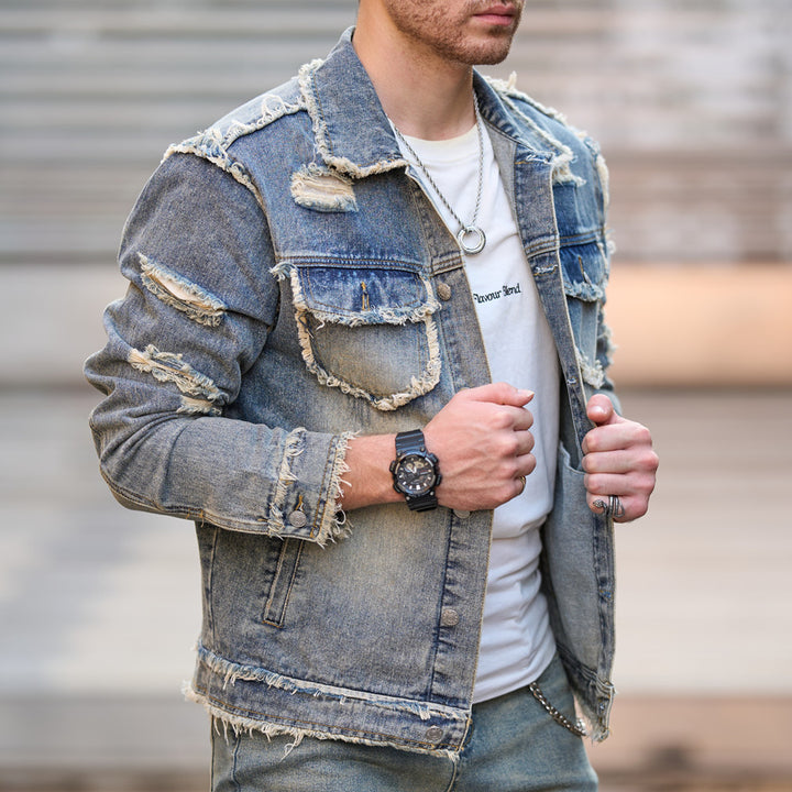 Retro Style Men's Denim Jacket
