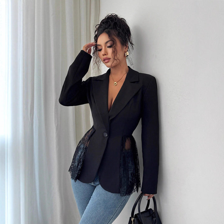 Zekye™ Lace Waist Slimming A-Line Blazer