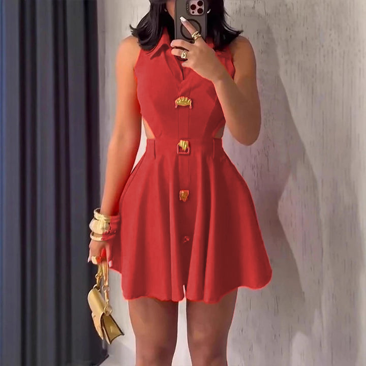 The Harper Pleated Mini Dress