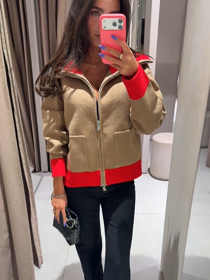 The Alessia™ Contrast Knit Jacket