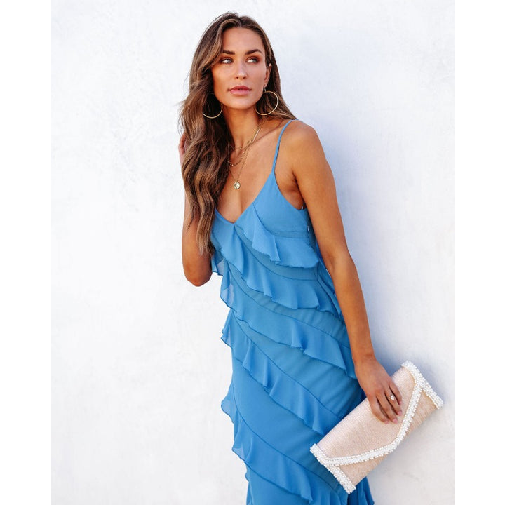 The Éliane Ruffle V-Neck Dress™