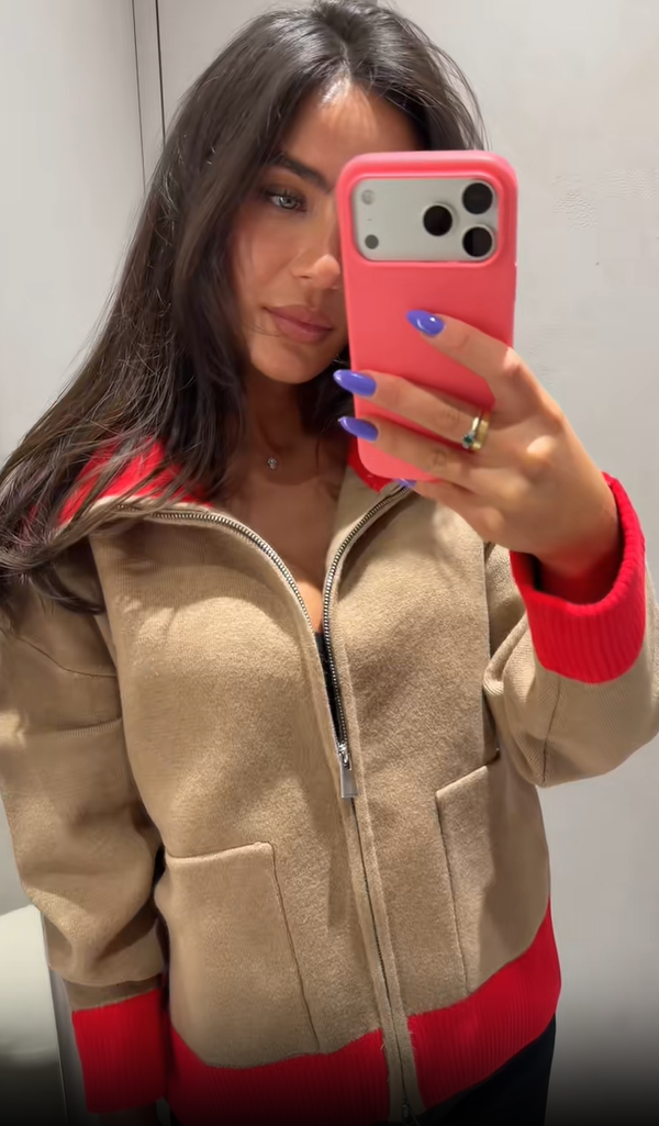 The Alessia™ Contrast Knit Jacket