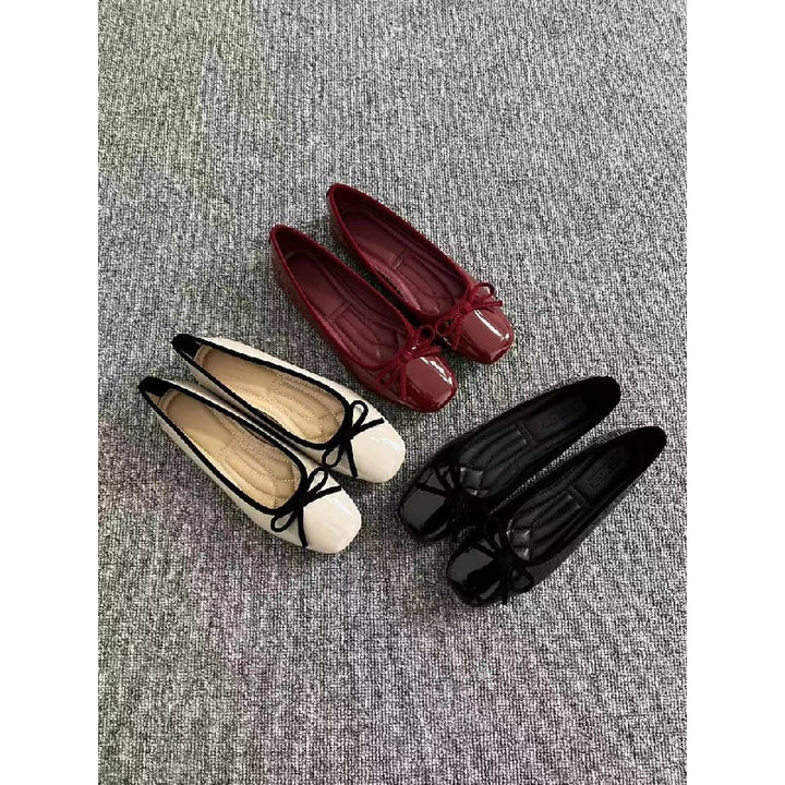 The Colette Patent Bow Ballet Flats