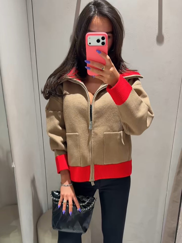 The Alessia™ Contrast Knit Jacket