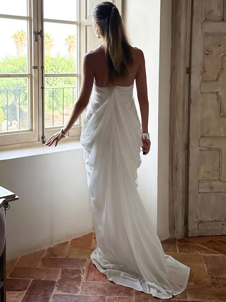 Elysian Mesh Halter Backless Maxi Dress