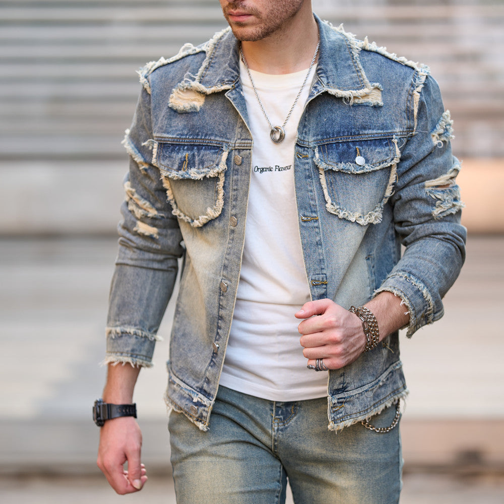 Retro Style Men's Denim Jacket