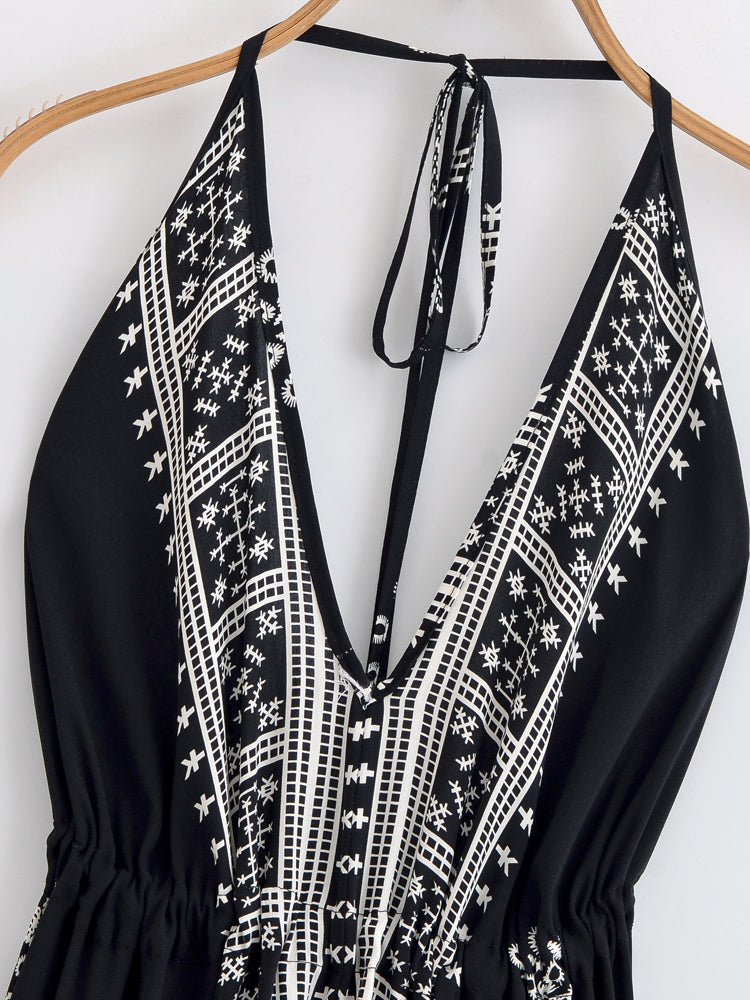 Strapless Vacation Summer Boho Dress