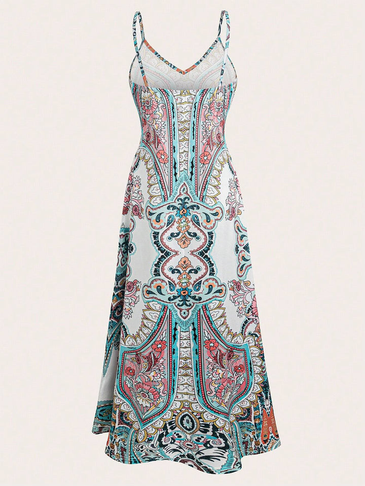 SOLINA™ Floral Halter Maxi Dress