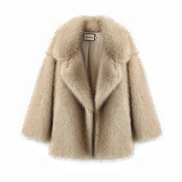 NeoMint™ Oversized Gradient Faux Fox Fur Coat