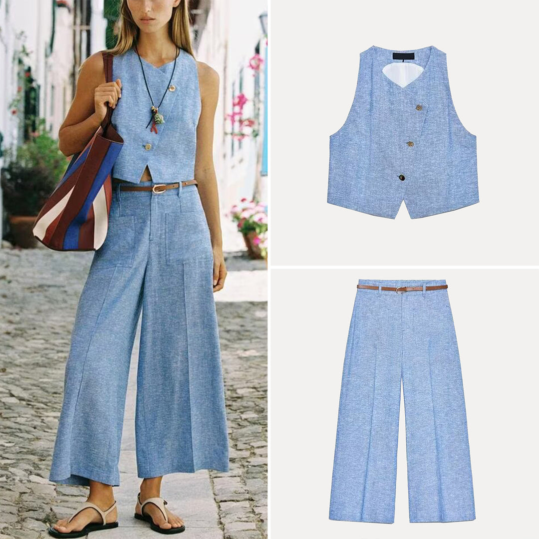 Zyra Suité™ – Chic Sleeveless Vest & Pants