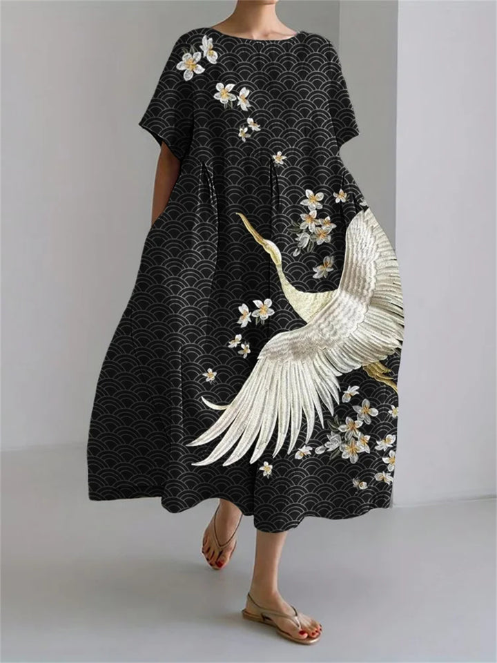 Kora Violet – Korean Style Print Dress